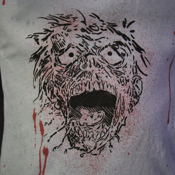 Zombie Handmade Distressed Destroyed Studded Shirt - Picture 5 of 5
